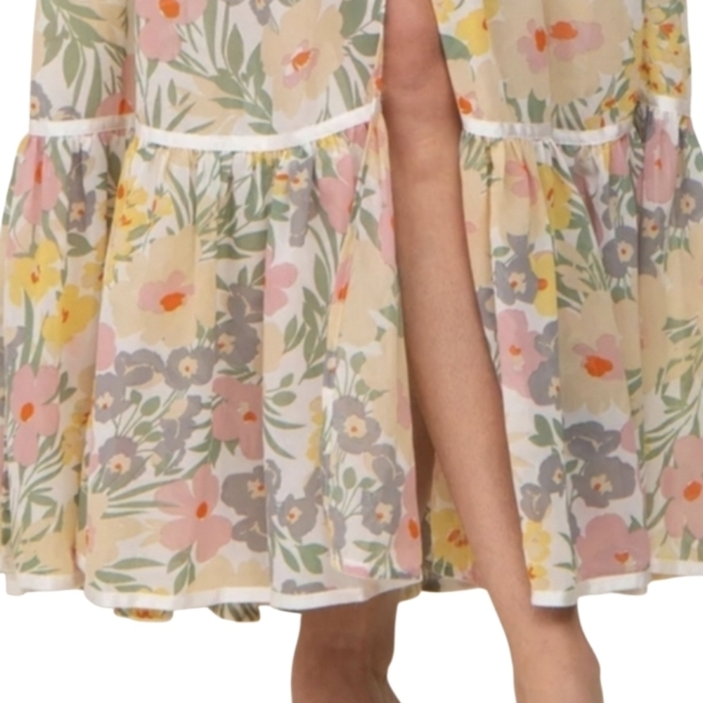 White Birch Pastel Floral Button Down Maxi Dress Size 1X NWOT - Picture 3 of 9